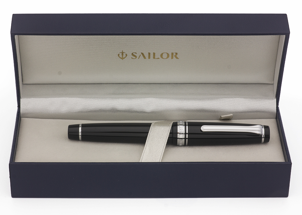 Sailor Pro Gear Fountain Pen - Black w Rhodium Trim, C/C, 21k H-F